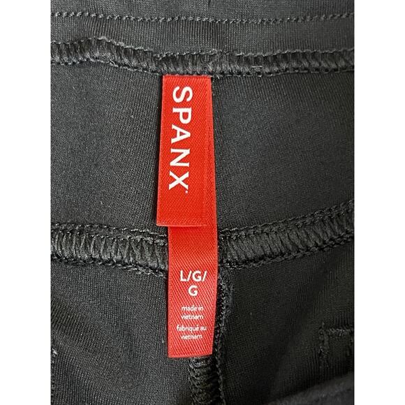 Spanx Pants Women L Black The Perfect Ponte Ankle Pull On Stretch High Rise Pant - Picture 3 of 14